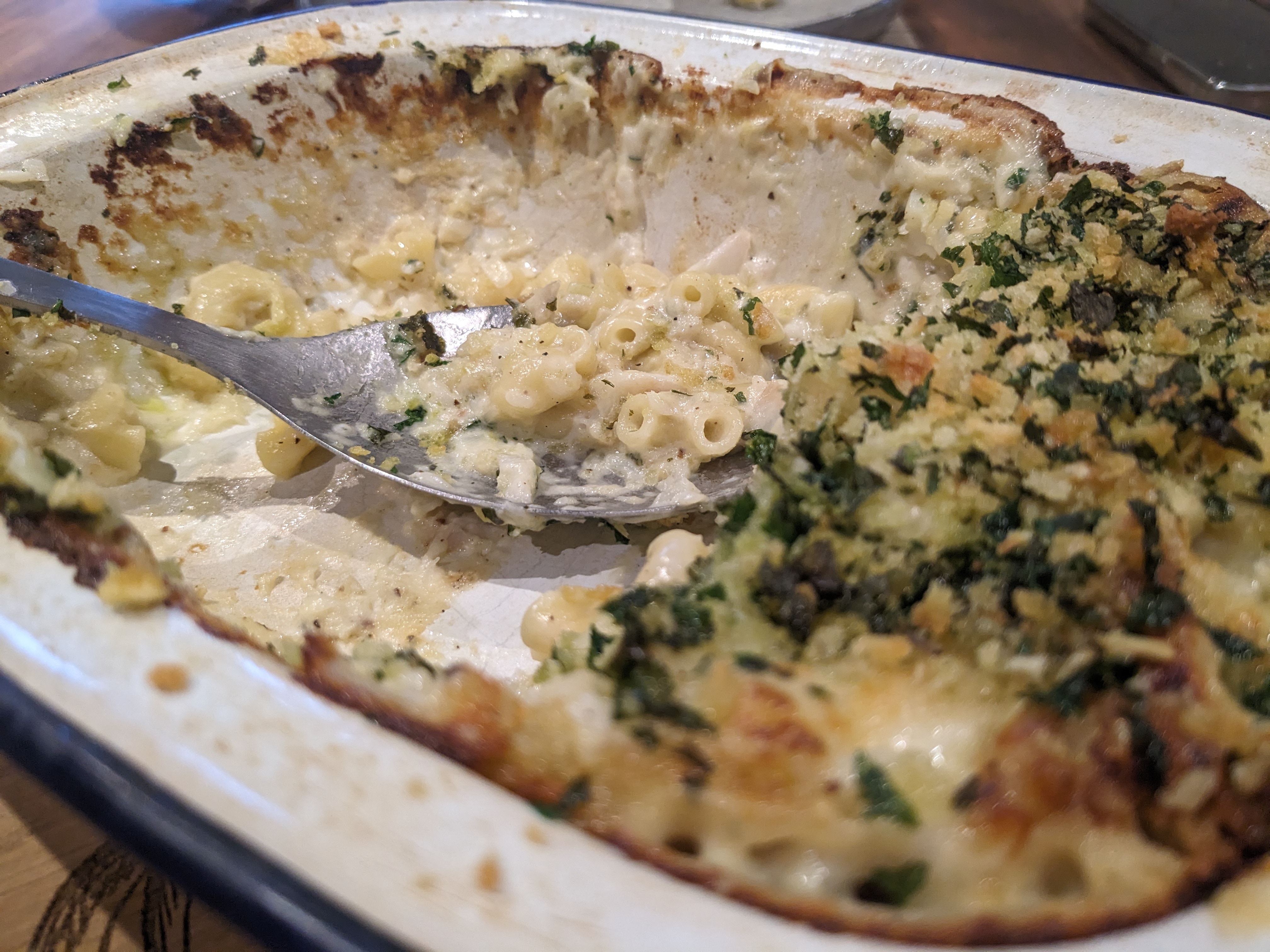 Smoked haddock macaroni bake